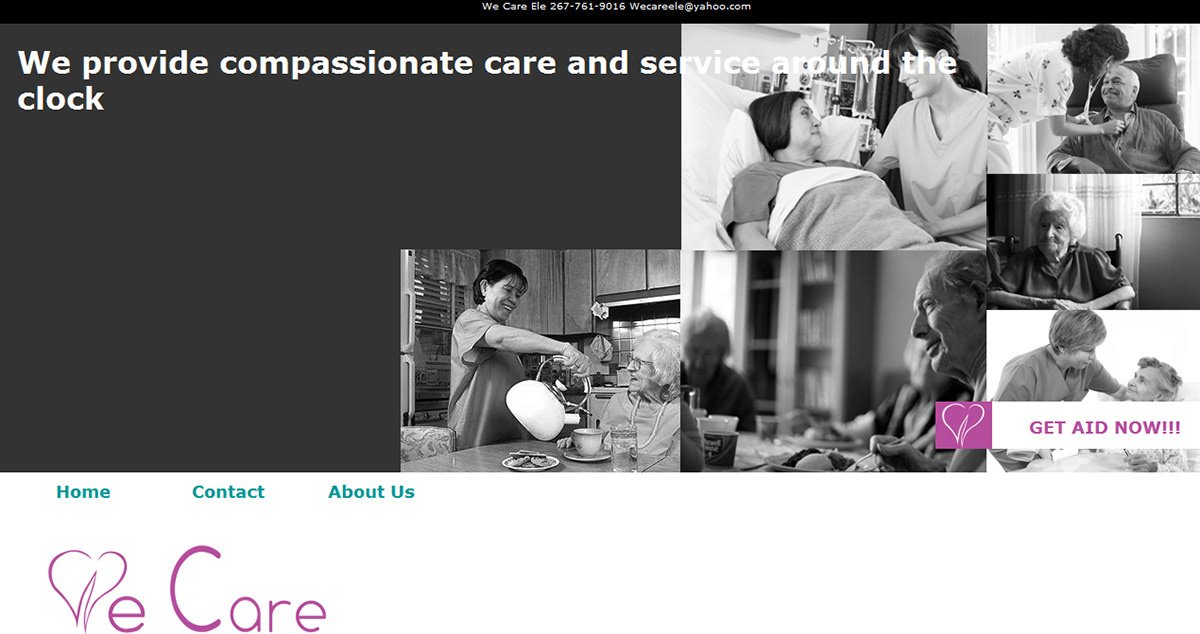 We Care Elle home health care website