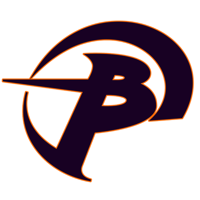 The Blak Pulp logo: an orange-ringed B